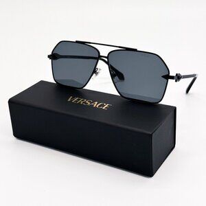 NEW VE2284 1436/87 VERSACE UNISEX BLACK VE2284 143687